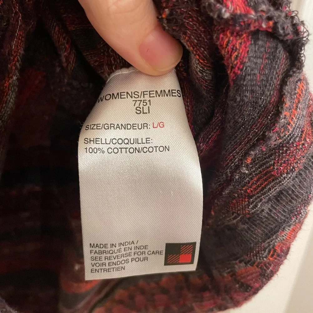 WOOLRICH Plaid Print Button Down 100% Cotton Sweater Jacket - Picture 6 of 10